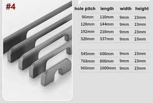 Alloy Geometric Cabinet Pulls & Knobs - Modern Furniture Hardware - #2 - 128mm / 1pc