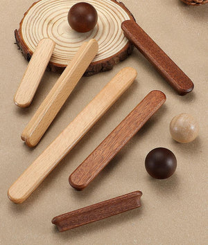 Wood Round Cabinet Pulls & Knobs - Rustic for Cabinets & Drawers - Buk - 128mm / 1pc