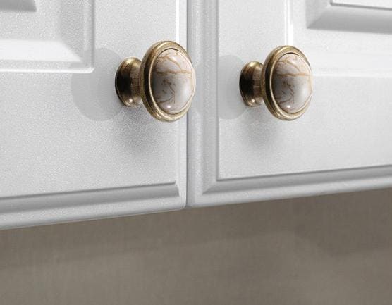 Classic Antique Bronze Metal Cabinet Drawer Handles Marble Ceramic Knobs And Pulls Vintage Style For Kitchen Furniture Wardrobe Dresser