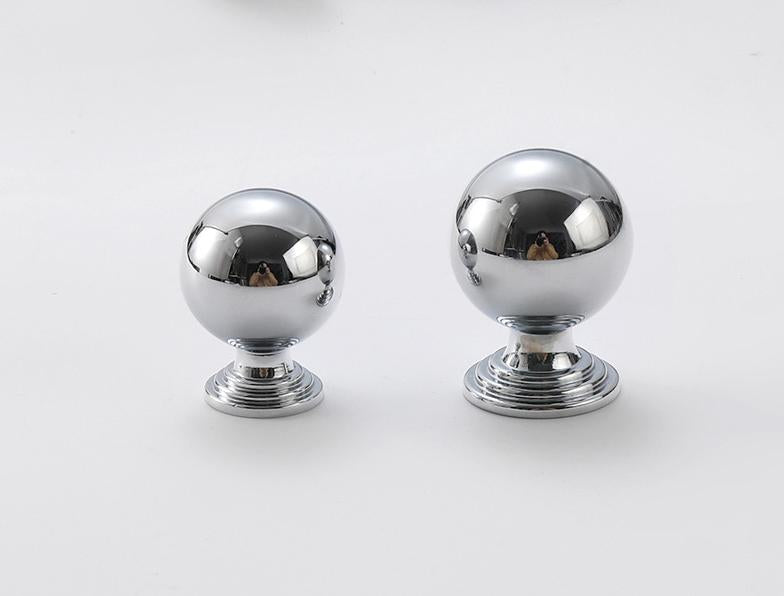 Solid Brass Ornate Cabinet Pulls & Knobs - Polished Silver Finish - view 10