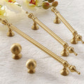 Classic Matte Brushed Solid Brass Drawer Pulls Knobs Set Elegant Vintage Design Kitchen Cabinets Bedroom Furniture in Luxury Antique Style