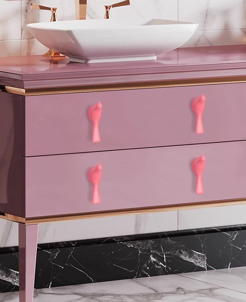 Colorful Bird Shaped Drawer Metal Cabinet Knobs Pull Handles Kids Room Furniture Scandinavian Style Dresser Wardrobe Closet Cupboard Doors