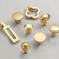 Alloy Round Cabinet Pulls & Knobs - Matte Gold Finish for Cabinets - #1 / 1pc