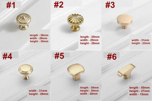 Alloy Round Cabinet Pulls & Knobs - Matte Gold Finish for Cabinets - #2 / 1pc