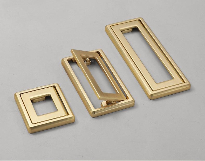 Modern Minimalist Gold Metal Cabinet Drawer Knobs And Pulls Dresser Kitchen Closet Wardrobe Furniture Art Deco Style Elegant Brushed Finish