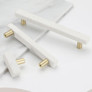 Alloy Art Deco Cabinet Pulls & Knobs - White Finish for Wardrobes - view 5