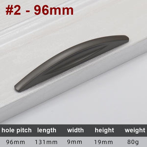 Alloy Minimalist Cabinet Pulls & Knobs - Chrome Finish for Cabinets - #2 Brass 128mm / 1pc