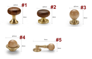 Solid Brass Wood Cabinet Pulls & Knobs - Bronze Finish for Cabinets - #2 / 1pc