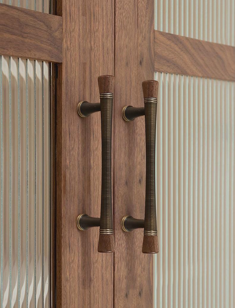Solid Brass Wood Cabinet Handles Drawer Pulls Kitchen Dresser Wardrobe Vintage Rustic Retro Style T Bar Knobs Gold Furniture Hardware