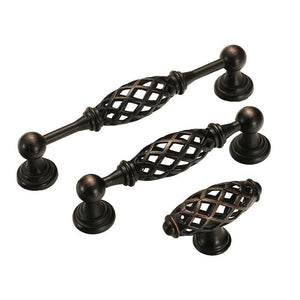 Alloy Ornate Cabinet Pulls & Knobs - Antique Bronze Finish Hardware - view 4
