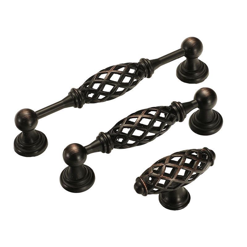Alloy Ornate Cabinet Pulls & Knobs - Antique Bronze Finish Hardware - view 4