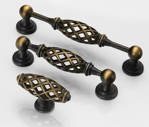 Alloy Ornate Cabinet Pulls & Knobs - Antique Bronze Finish Hardware - view 9