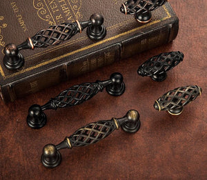 Alloy Ornate Cabinet Pulls & Knobs - Antique Bronze Finish Hardware - 128mm Bronze / 1pc