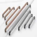Alloy Knurled Cabinet Pulls & Knobs - Bronze Finish for Wardrobes - Round Gray / 1pc