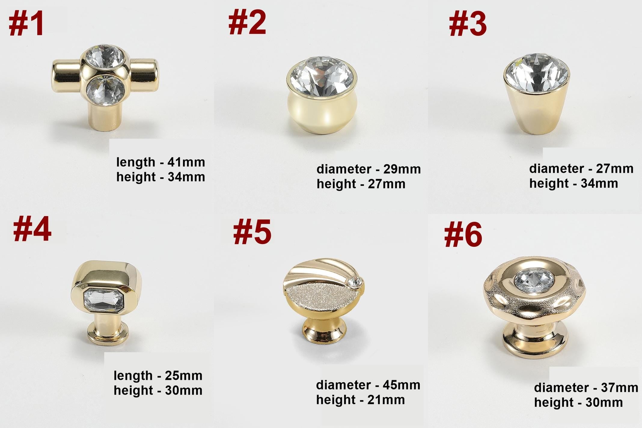Luxury Glam Crystal Metal Cabinet Knobs Gold Drawer Pulls Modern Art Deco Handles Dresser Cupboard Jewelry Box Interior Chic Home Decoration