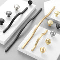 Alloy Minimalist Cabinet Pulls & Knobs - Black Finish for Cabinets - #1 Black / 1pc