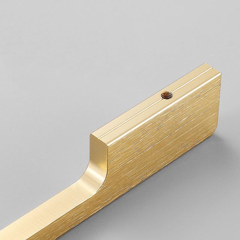 Modern Minimalist Metal Cabinet Handles Matte Black Brushed Gold Drawer Pulls Contemporary Furniture Hardware Kitchen Door Handles Sleek
