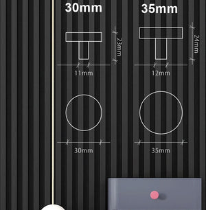 Alloy Round Cabinet Pulls & Knobs - Black Finish for DIY Projects - Black 35mm / 1pc