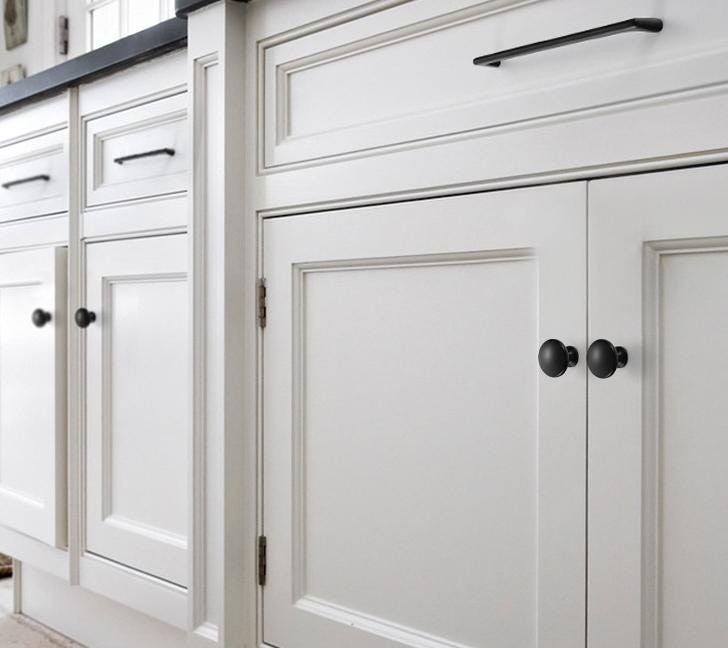 Modern Classic Solid Brass Cabinet Pulls Knobs Matte Black Antique Bronze Gold Ring Handles Dressers Drawers Kitchen Wardrobe Furniture