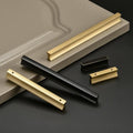 Solid Brass Geometric Cabinet Pulls & Knobs - Brushed Gold Finish - #1 Brass / 1pc