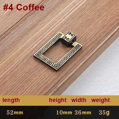 Oriental Solid Brass Cabinet Handles Antique Brass Chinese Style Pulls Longevity Motif Drawers Door Wardrobes Asian Furniture Hardware Decor
