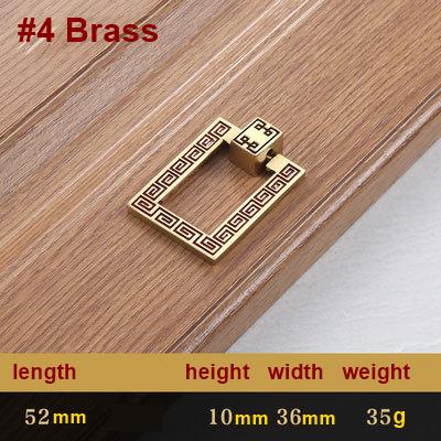 Oriental Solid Brass Cabinet Handles Antique Brass Chinese Style Pulls Longevity Motif Drawers Door Wardrobes Asian Furniture Hardware Decor