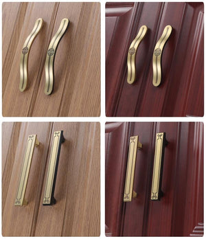 Solid Brass Square Cabinet Pulls & Knobs - Black Finish Hardware - #2 Square Coffee / 1pc
