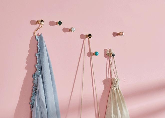 Colorful Stone Solid Brass Cabinet Knobs Modern Cone Pulls Marble Agate Inlay Eclectic Drawer Handles Kitchen Closet Vanity Furniture