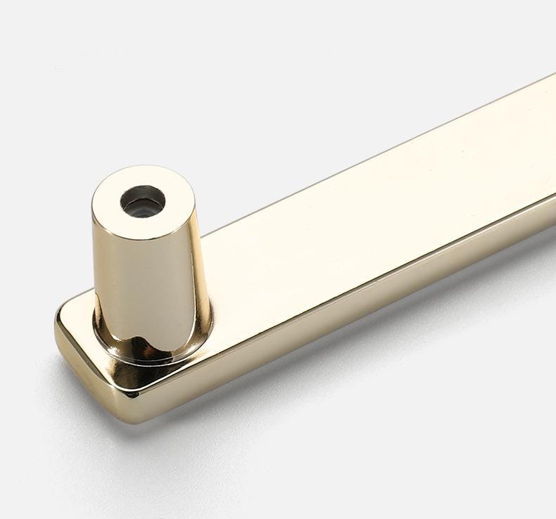 Modern Minimalist Gold Edge Metal Cabinet Handles Knobs Black White Finish Drawer Wardrobe Dresser Kitchen Furniture Luxury Hardware