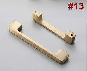 Solid Brass Square Cabinet Ring Pulls - Gold Finish for Wardrobes - #6 / 1pc