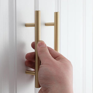 Solid Brass Square Cabinet Ring Pulls - Gold Finish for Wardrobes - #9 / 1pc