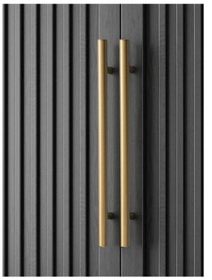 Solid Brass Square Cabinet Ring Pulls - Gold Finish for Wardrobes - #7 / 1pc