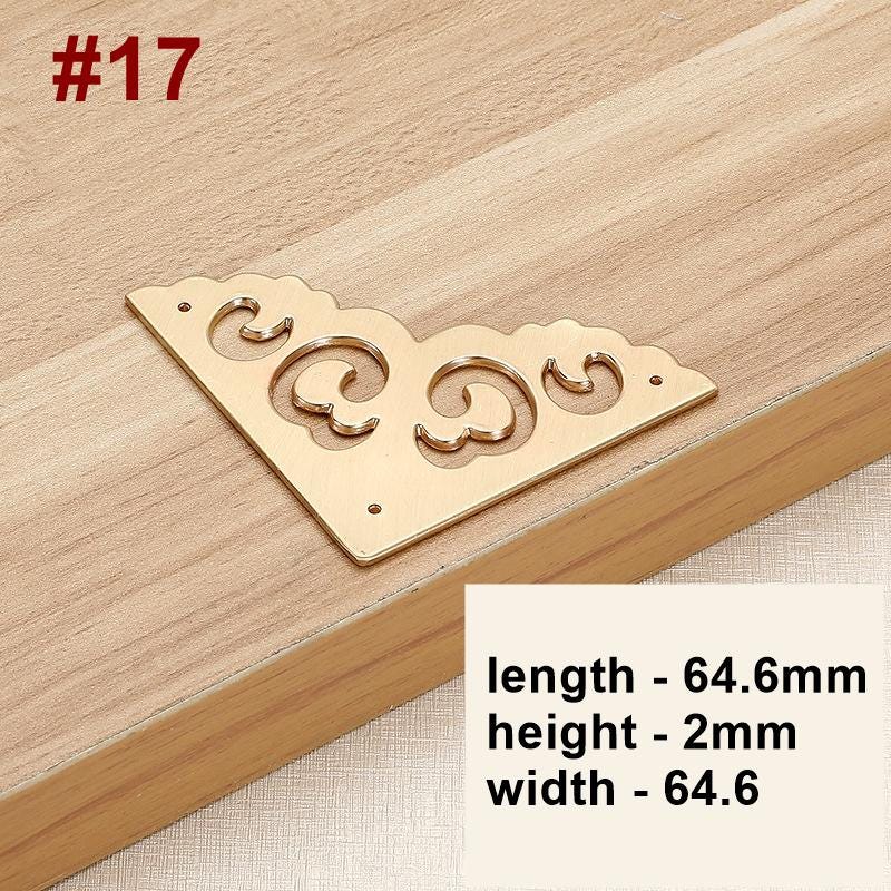 Oriental Chinese Style Gold Metal Cabinet Handles Pulls Vintage Decorative Furniture Knobs Wardrobe Drawer Door Dresser Cupboard Hardware