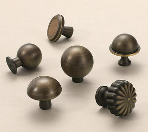 Solid Brass Round Cabinet Pulls & Knobs - Bronze Finish Hardware - #1 - 20mm / 1pc