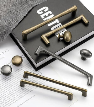 Alloy Vintage Cabinet Pulls & Knobs - Silver Finish for Wardrobes - #1 Bronze / 1pc