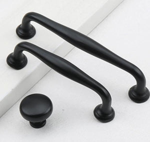 Solid Brass Round Cabinet Pulls & Knobs - Matte Gold Finish Hardware - #1 - 128mm Coffee / 1pc