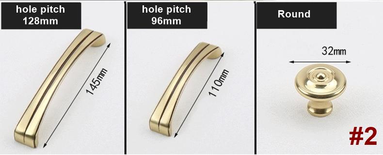 Classic Solid Brass Cabinet Handles Knobs Elegant Vintage Drawer Pulls Curved Bar Round Designs Traditional Kitchen Dresser Furniture