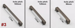 Solid Brass Square Cabinet Pulls & Knobs - Black Finish Hardware - #2 - 96mm Coffee / 1pc