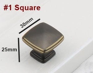 Solid Brass Square Cabinet Pulls & Knobs - Black Finish Hardware - #1 - 128mm Coffee / 1pc