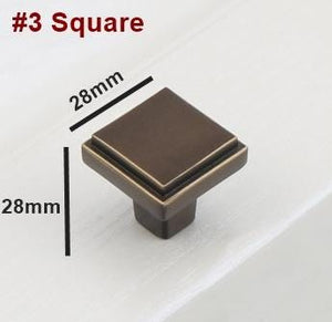 Solid Brass Square Cabinet Pulls & Knobs - Black Finish Hardware - #2 - 128mm Coffee / 1pc