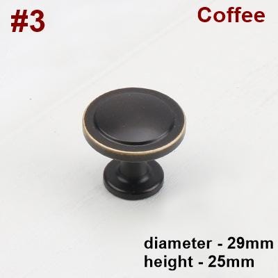 Solid Brass Round Cabinet Pulls & Knobs - Red Bronze Finish Hardware - #1 - 96mm Black / 1pc