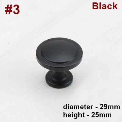Solid Brass Round Cabinet Pulls & Knobs - Red Bronze Finish Hardware - #1 - 128mm Black / 1pc