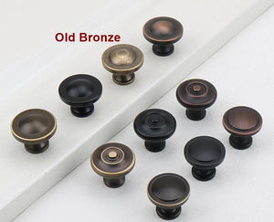 Solid Brass Round Cabinet Pulls & Knobs - Red Bronze Finish Hardware - #1 - 128mm Coffee / 1pc