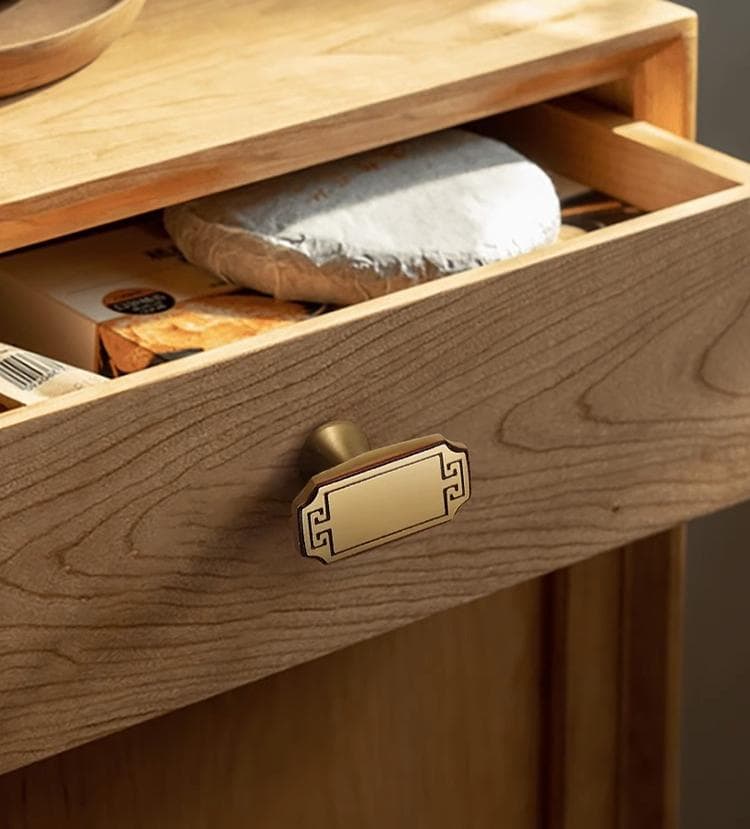 Oriental Style Gold Solid Brass Cabinet Handles Knobs Engraved Decorative Pattern Drawers Wardrobes Kitchen Furniture Modern Classic Design