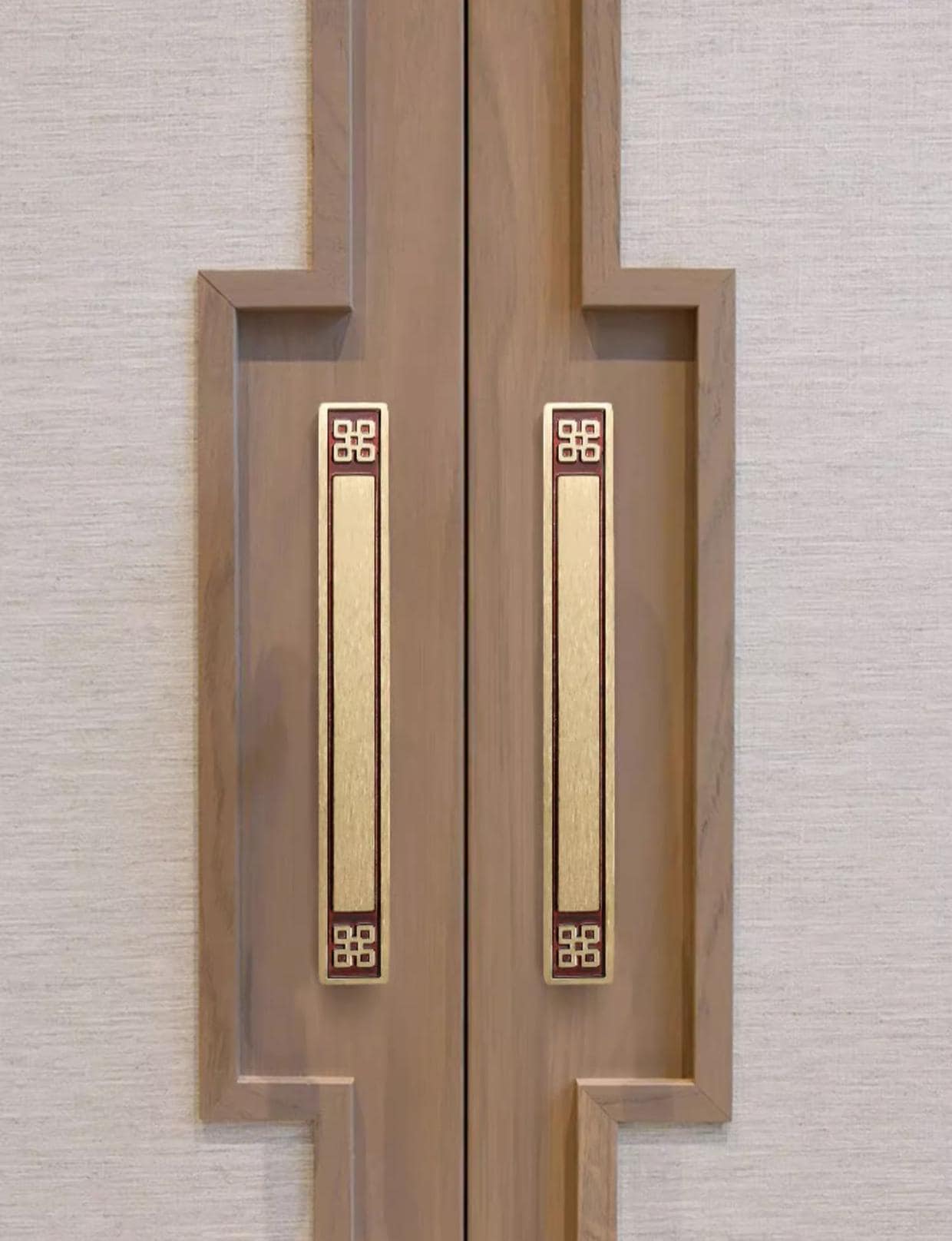 Oriental Style Gold Solid Brass Cabinet Handles Knobs Engraved Decorative Pattern Drawers Wardrobes Kitchen Furniture Modern Classic Design