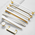 Alloy Minimalist Cabinet Pulls & Knobs - White Finish for Cabinets - #1 T-Shape / 1pc