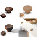 Wood Round Cabinet Pulls & Knobs - Minimalist Decorative Hardware - #1 / 1pc