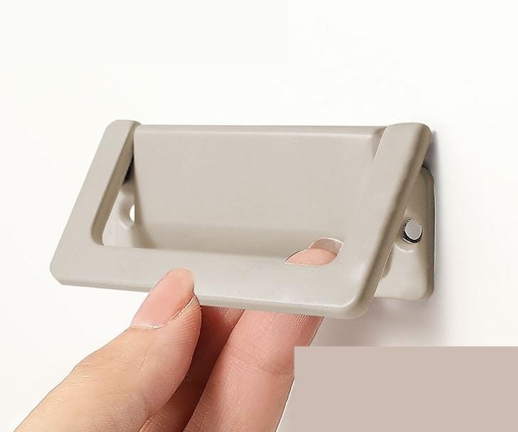 Modern Recessed Flip Metal Drawer Pull Handles Minimalist Industrial Flush Cabinet Hardware Black Gold White Kitchen Office RV Hidden