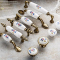Ceramic Cabinet Pulls & Knobs - Bronze Finish Decorative Hardware - #1 - 32mm / 1pc