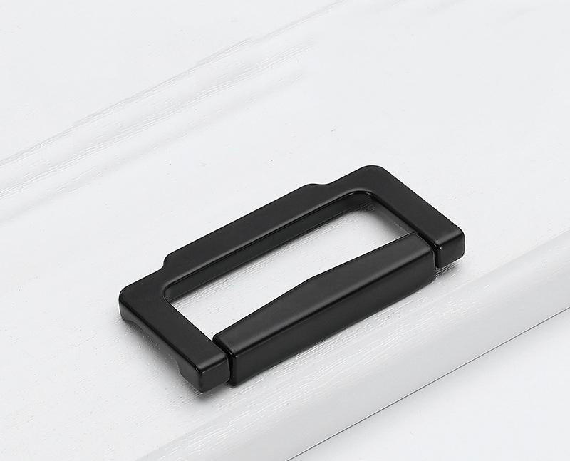 Square Recessed Flip Metal Drawer Pull Handles Modern Minimalist Flush Cabinet Hardware Black Silver Gold Kitchen Closet Dressers High-End